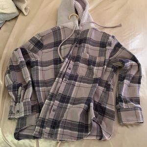 Purple flannel with hood